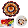 (US Only)Crochet Mandala Coaster Handmade DIY Material Package with Crochet Hook(4)