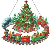 Diamond Painting Acrylic Christmas Tree Train Hanging Pendant Kits for Beginner