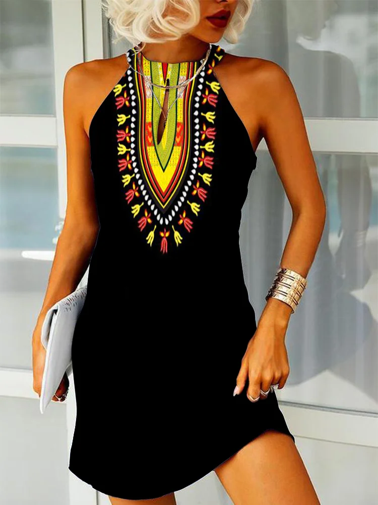 Africa Inspired Dashiki Stylish Mini Dress