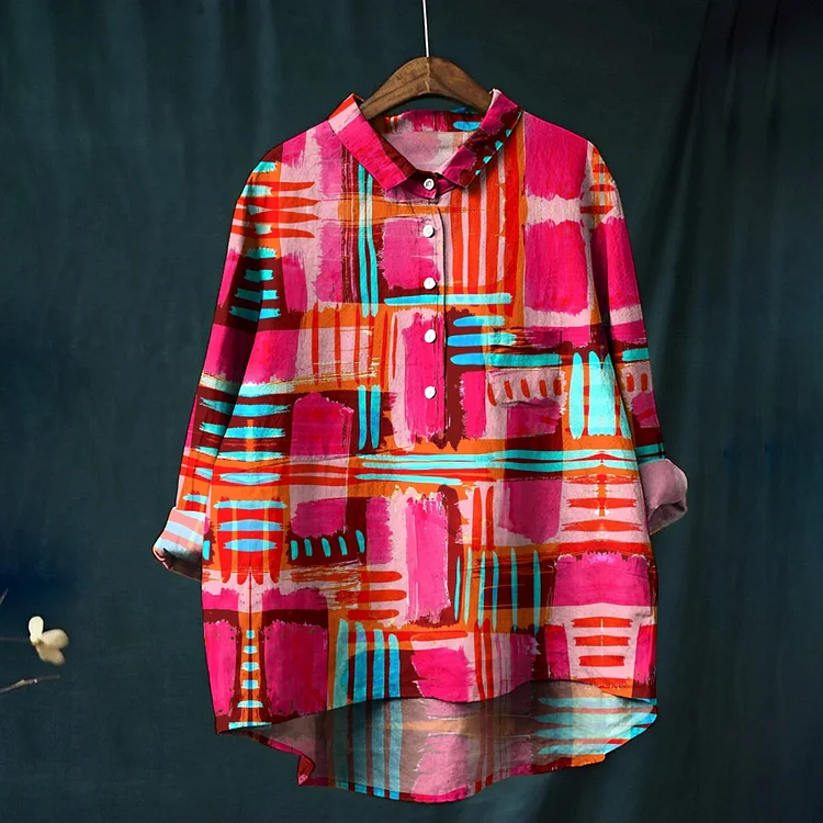 Women's Colorful Printed Casual Shirt
