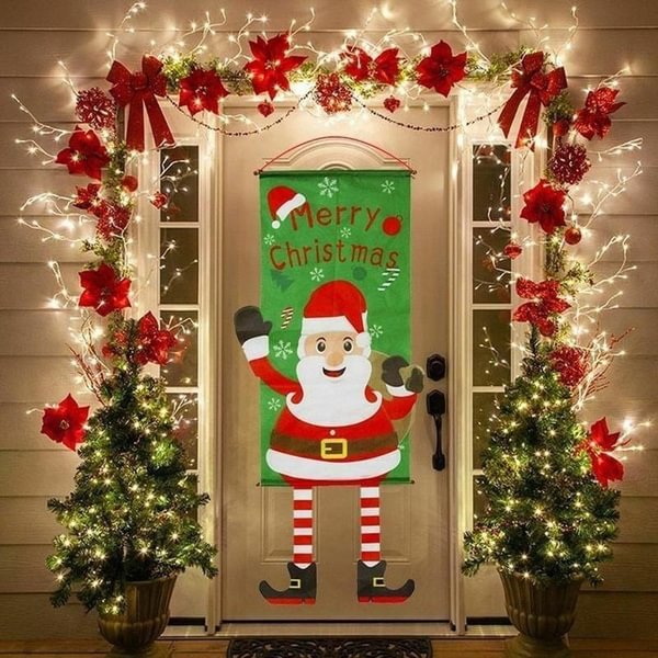 5 Styles Christmas Porch Door Banner Merry Christmas Decoration For Home Christmas Hanging Ornament Xmas Gifts Happy New Year 2022 - Shop Trendy Women's Fashion | TeeYours
