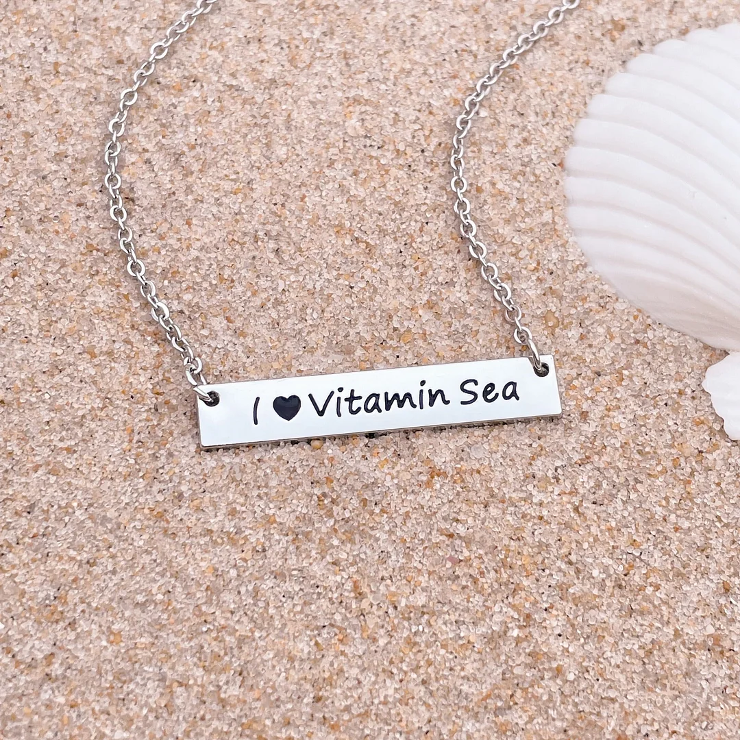 I <3 Vitamin Sea Bar Necklace