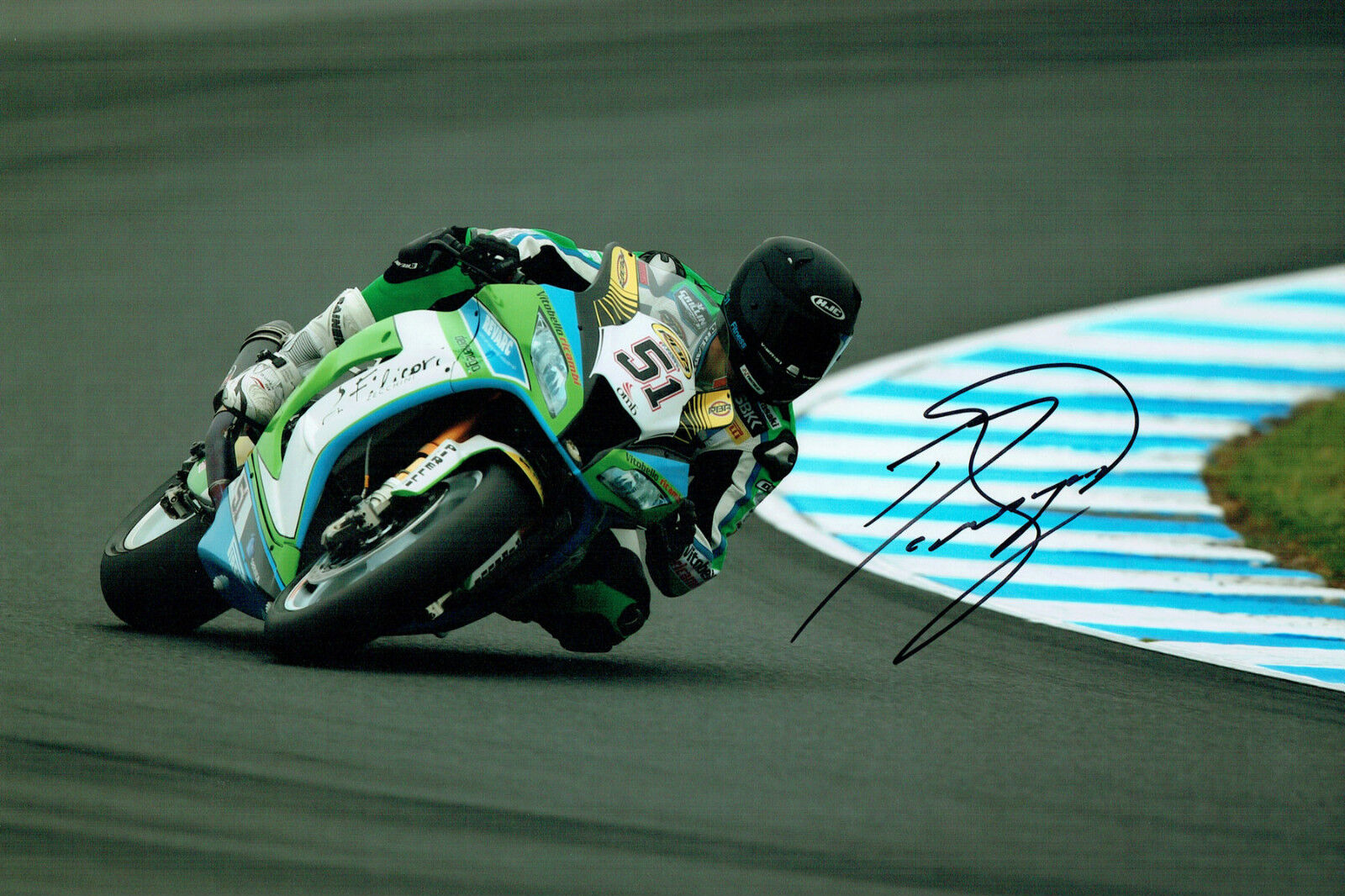 Santiago BARRAGAN SIGNED Autograph 12x8 WSB Kawasaki Donnington Photo Poster painting AFTAL COA