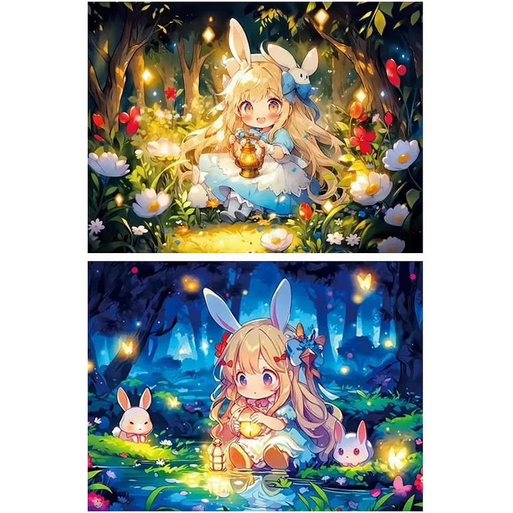 Alice In Wonderland 35*35CM (Canvas) Full Round Drill Diamond Painting