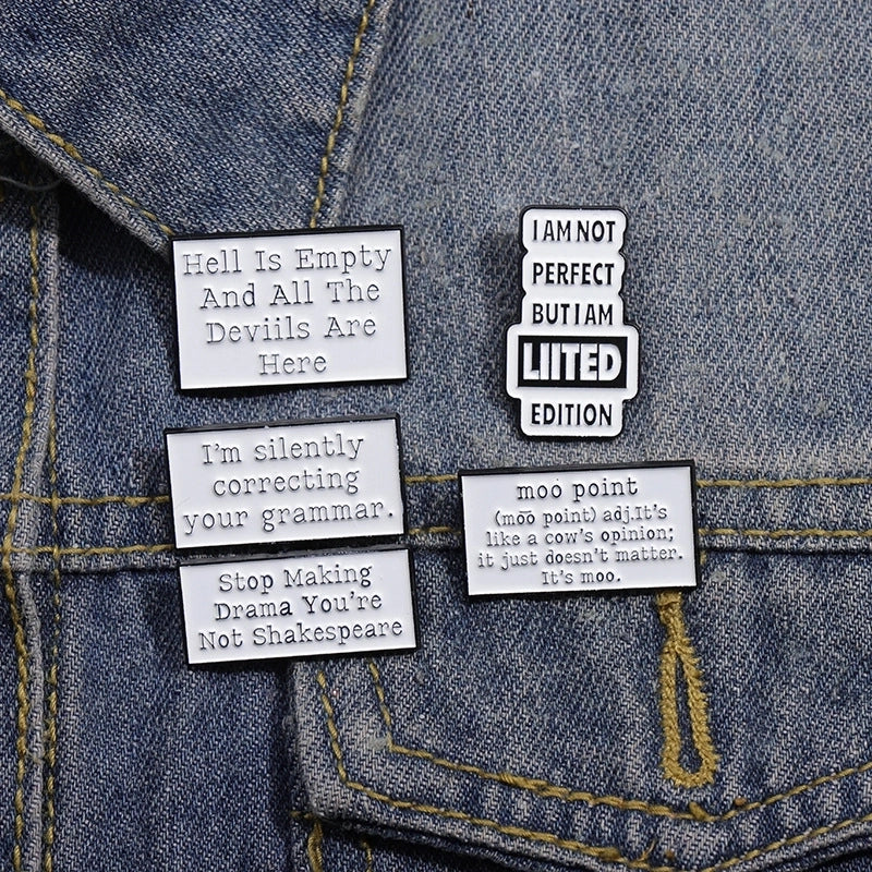 Cartoon Style Cowboy Style Letter Alloy Stamping Stoving Varnish Women’s Brooches