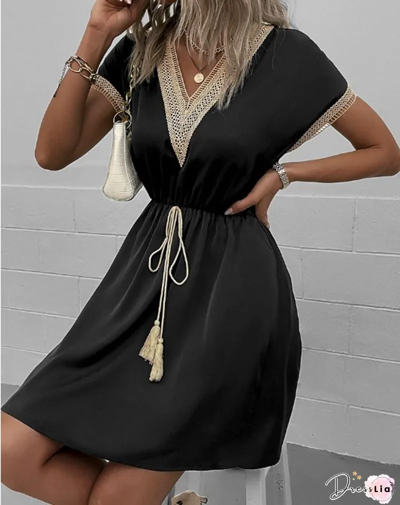 Plus size Casual Half sleeve Dress