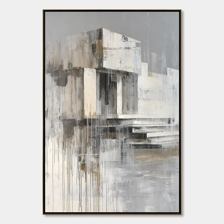 SANCTUARY: Abstract Architectural Painting（Canvas painting）