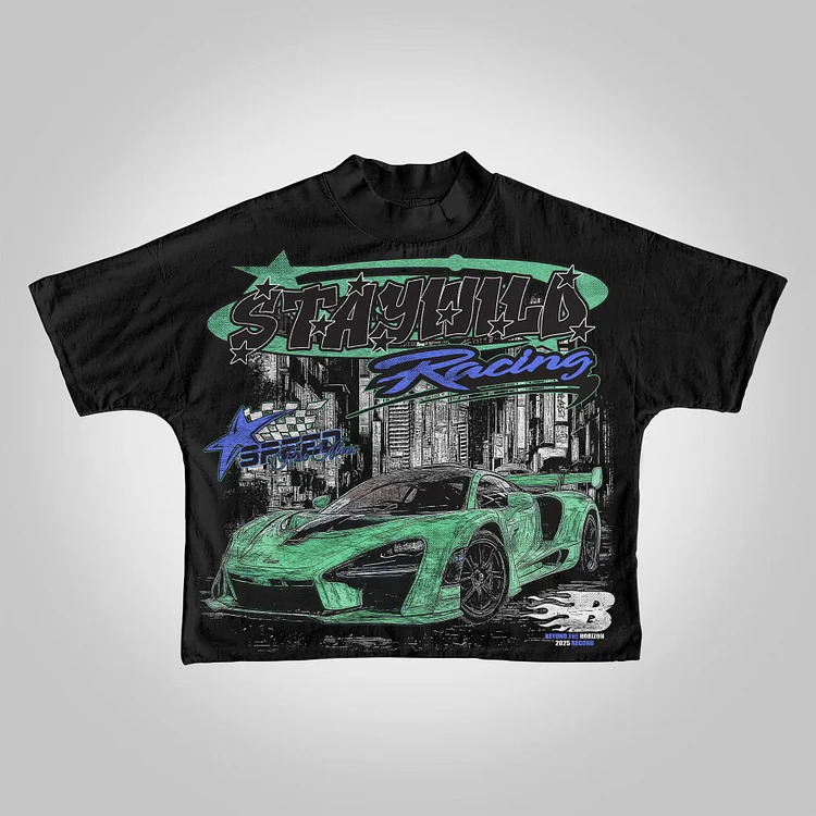 Simpfit Y2K Fast Racing Make Vintage Teil 2 Grafiken Cropped T-Shirts