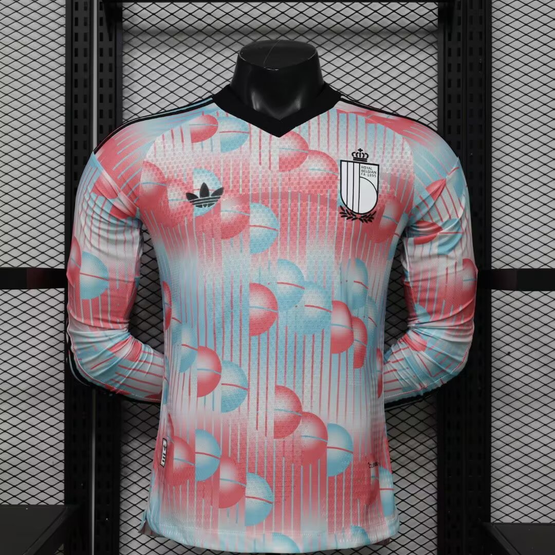 2026 Player Version Long Sleeve Belgium National Team Away Football Shirt 1:1 Thai Quality（The player version jersey is a bit tight, please pay attention to the size selection）