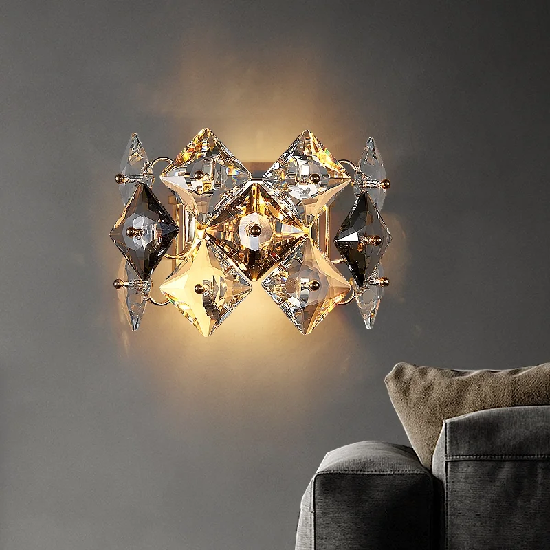 1970's Glass & Brass Sconces JOSENART Josenart