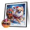 Christmas Dog - Diamond Painting - Partial Special Shaped Drill(Canvas|30*30cm)