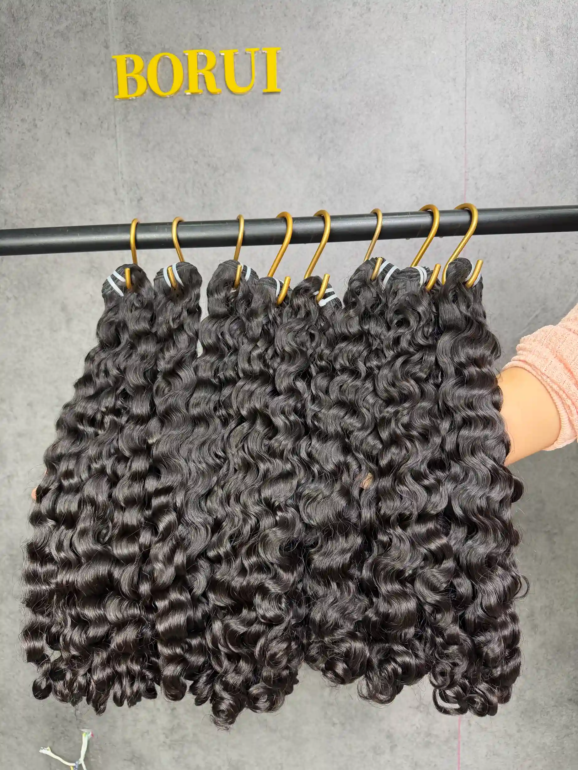 3PCS Super Double Drawn  Bouncy Curly Hair Bundles | 12&ndash;30 Inch |  Boruihair | 100% Human Hair