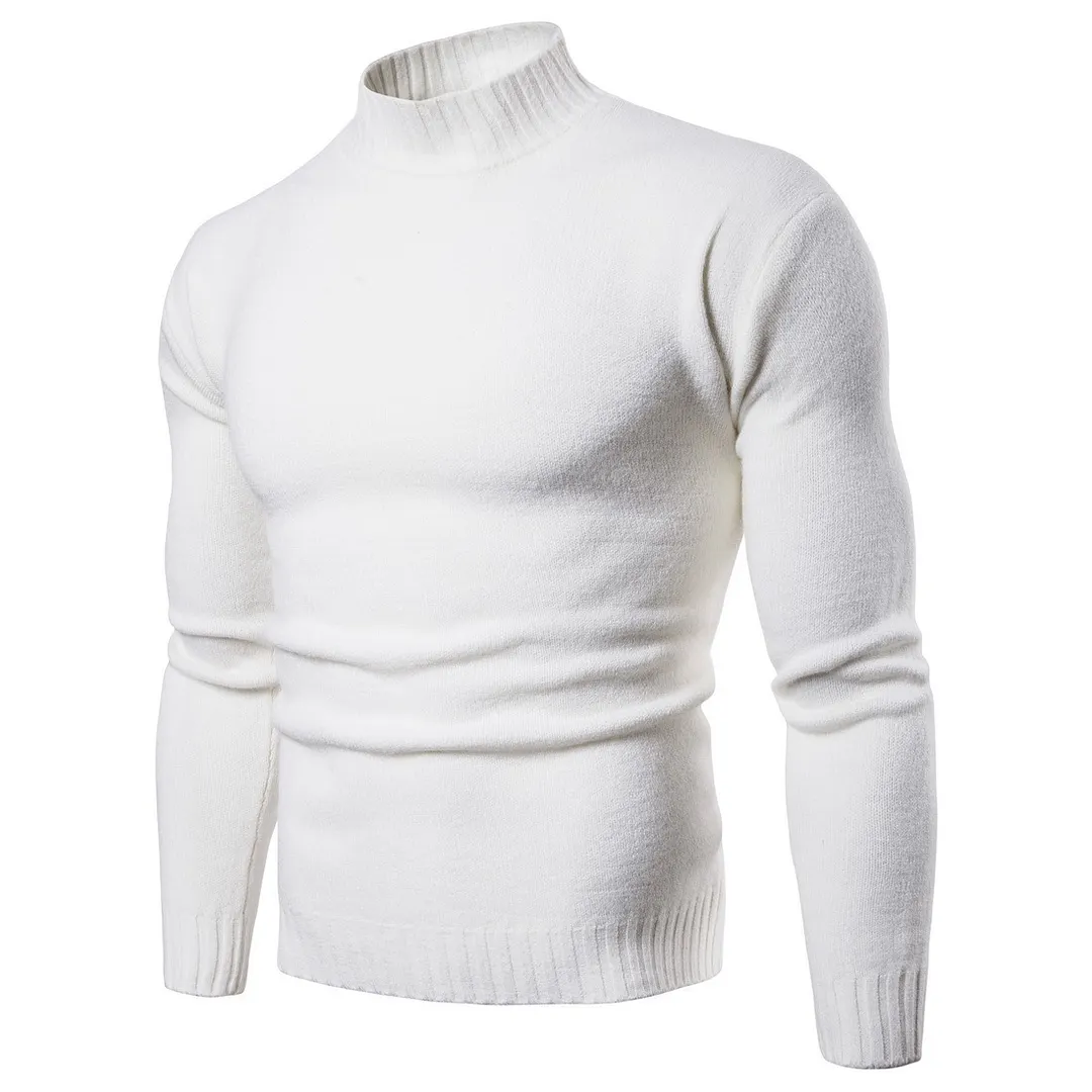 Half Turtleneck Solid Color Sweater