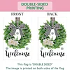 DIY Diamong Painting Double Sided Drills Garden Flags Outdoor Decor Holiday Garden Decorations Kit(Welcome Wreath)