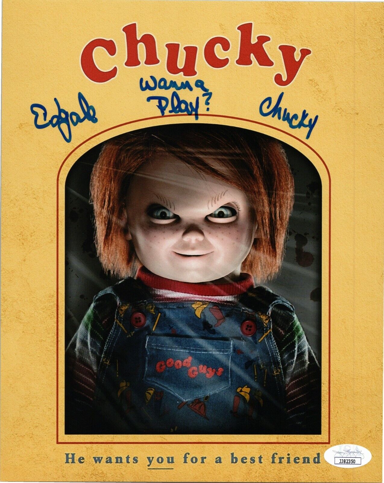 ~~ ED GALE Authentic Hand-Signed CHUCKY - CHILD'S PLAY