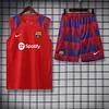 2023/2024 Barcelona pre-match training Red Jersey+Shorts 1:1 Thai Quality
