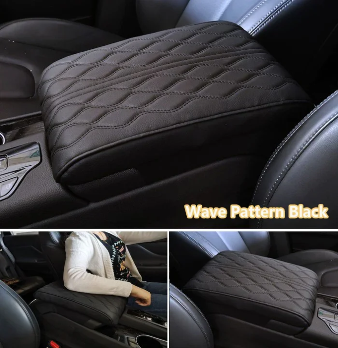 Nelsunu Leather Car Armrest Box Pad（Universal style）