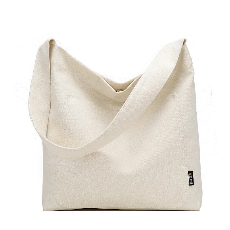 Black and White Canvas Bags for Women Shoulder Bags Designer Handbag Japan Shopper Insert Pocket with Magnetic Closure Tote Bags