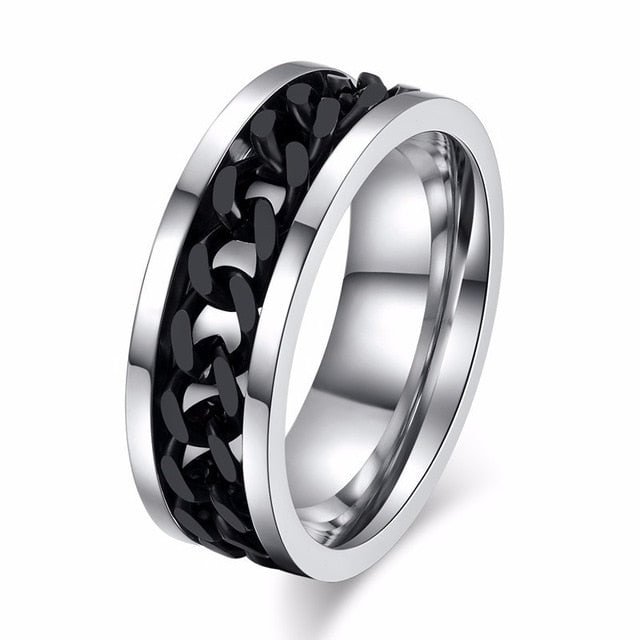 YOY-8mm Stainless Steel  Spinner Ring