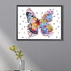 >SALE<5D DIY Partial Special Shaped Drill Diamond Painting Flower Butterfly 40x30cm