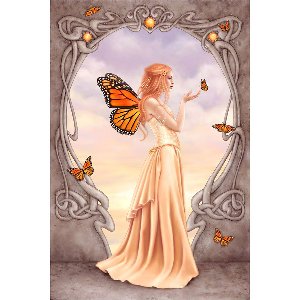 Butterfly Angel Room 30*45CM(Canvas) Full Round Drill Diamond Painting gbfke