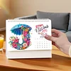 2026 DIY Special Shape Desktop Diamond Standing Calendar for Bedroom Living Room