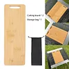2Pcs Bamboo Tea Serving Tray Portable Cutting Board & Storage Bag for IGT Table
