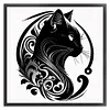 Silhouette - Cat-11CT Stamped Cross Stitch 40*40cm/15.75*15.75in tapestrymarket