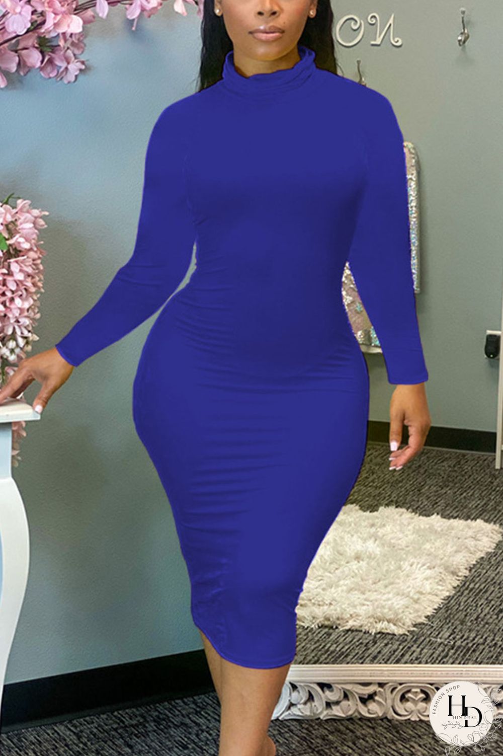 Red Sexy Solid Patchwork O Neck Pencil Skirt Dresses