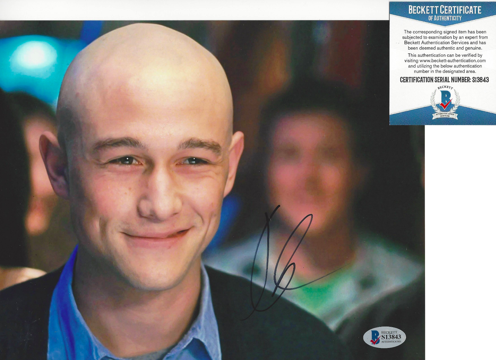 JOSEPH GORDON-LEVITT SIGNED 50/50 8X10 Photo Poster painting ACTOR PROOF BECKETT COA BAS