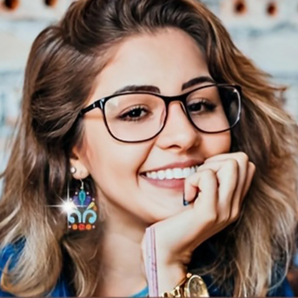 12 Pairs Diamond Painting Earrings DIY Diamond Art Earrings for Adults (A)