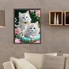Chaton de rêve-peinture diamant en forme spéciale-30*40cm
