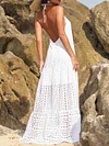 Hollow Backless Halterneck Maxi Dress