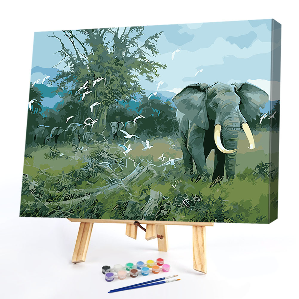 

40*50CM Paint By Numbers-Elephant, 501 Original