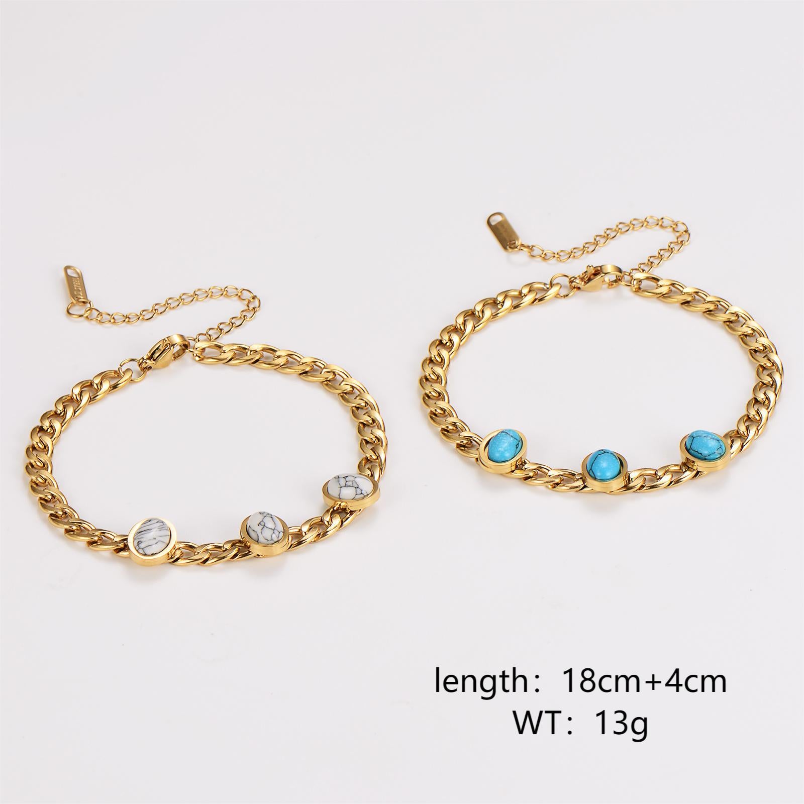 Women IG Style Ellipse U-Shape Stainless Steel Electroplating Bracelets