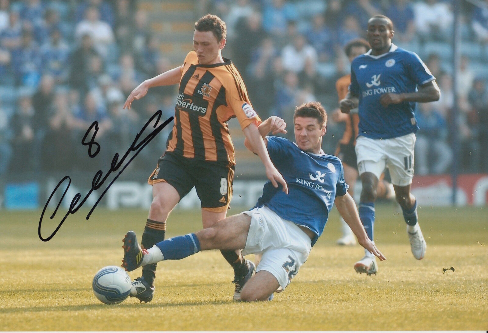 HULL CITY HAND SIGNED COREY EVANS 12X8 Photo Poster painting.