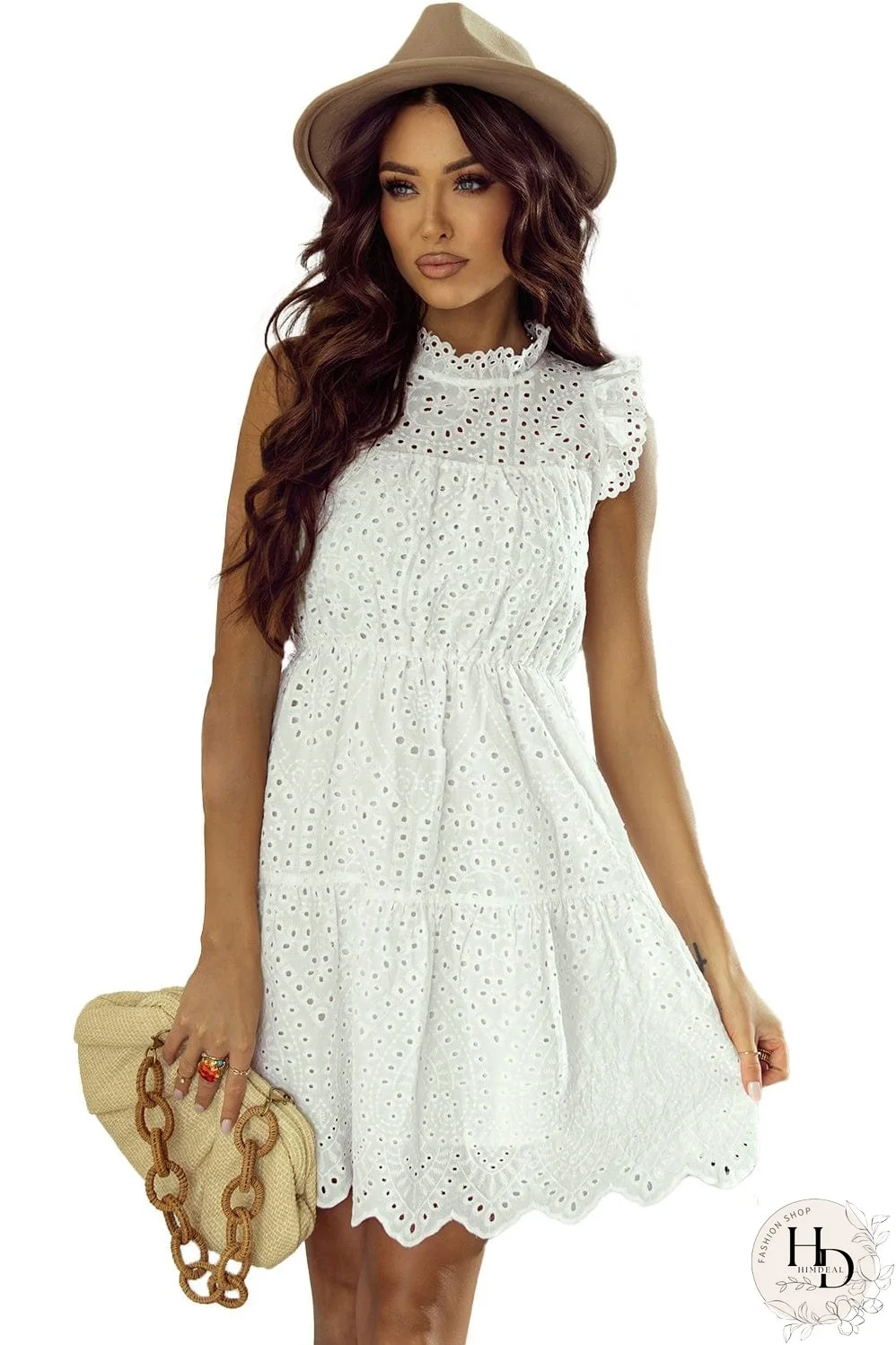 Sleeveless Cotton Linen Midi Dress for Women