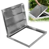 [US Local Warehouse] Stainless Steel Manhole Cover 26.97x23.62in Access Hatch Door with Handle Septic Tank Lid for Cellars Basement Patio Yard Window Well