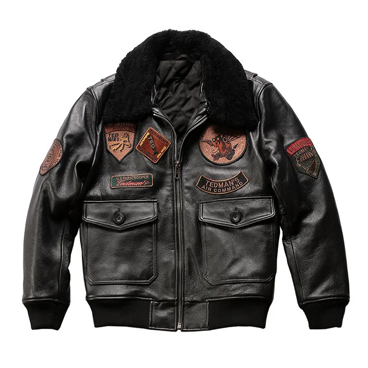  Men's G-1 Leather Flight Suit Leather Jacket