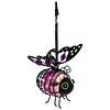 Painted Iron Bee Sculpture Metal Insect Garden Hanging Ornament