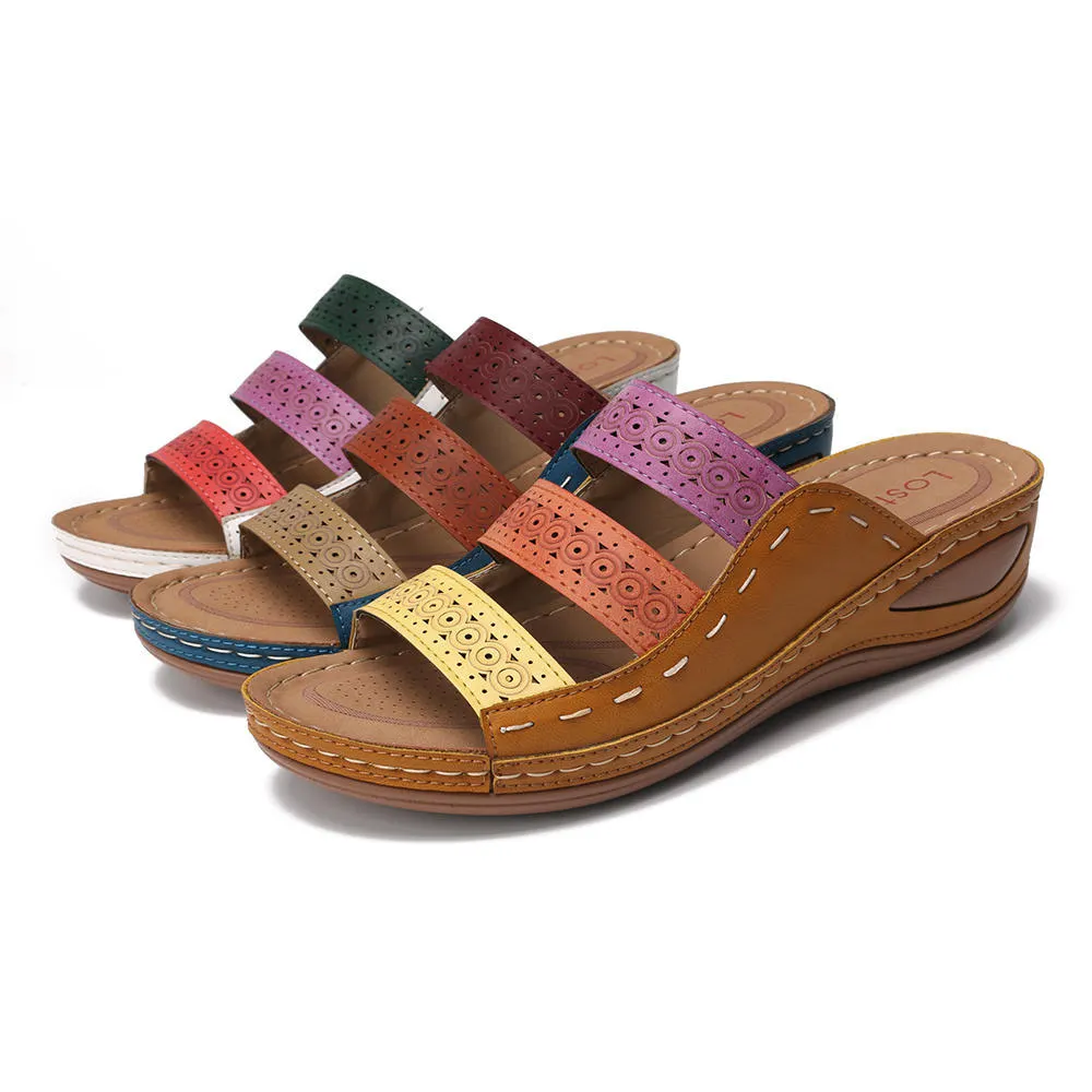 Yyvonne Women's Sandals 2025 Spring New Slope And Spelling A Word Of Women's Sandals Wish