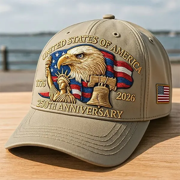 🔥Last Day 50% OFF - Eagle & Liberty &ndash; United States 250th Anniversary Embroidered Hat✨(Breathable & Lightweight Comfort & Unisex Fit)
