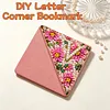 Pearl Diamond Painting Bookmark Kit Letter V PU Corner 3.74x3.74in