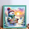 【Limited Stock Sale】Winter Snowman-11CT Stamped Cross Stitch 40*40cm/15.75*15.75in tapestrymarket