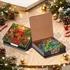 Christmas Candle DIY PU Diamond Painting Note Box with 160 Papers Memo Box