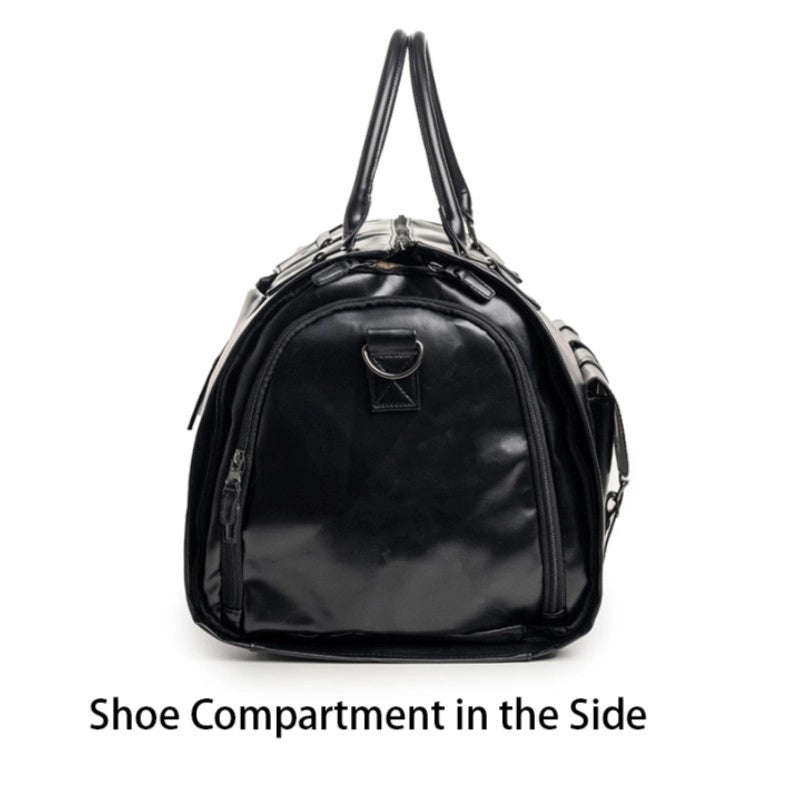 Unisex Elegant Basic Solid Color Pu Leather Travel Bags