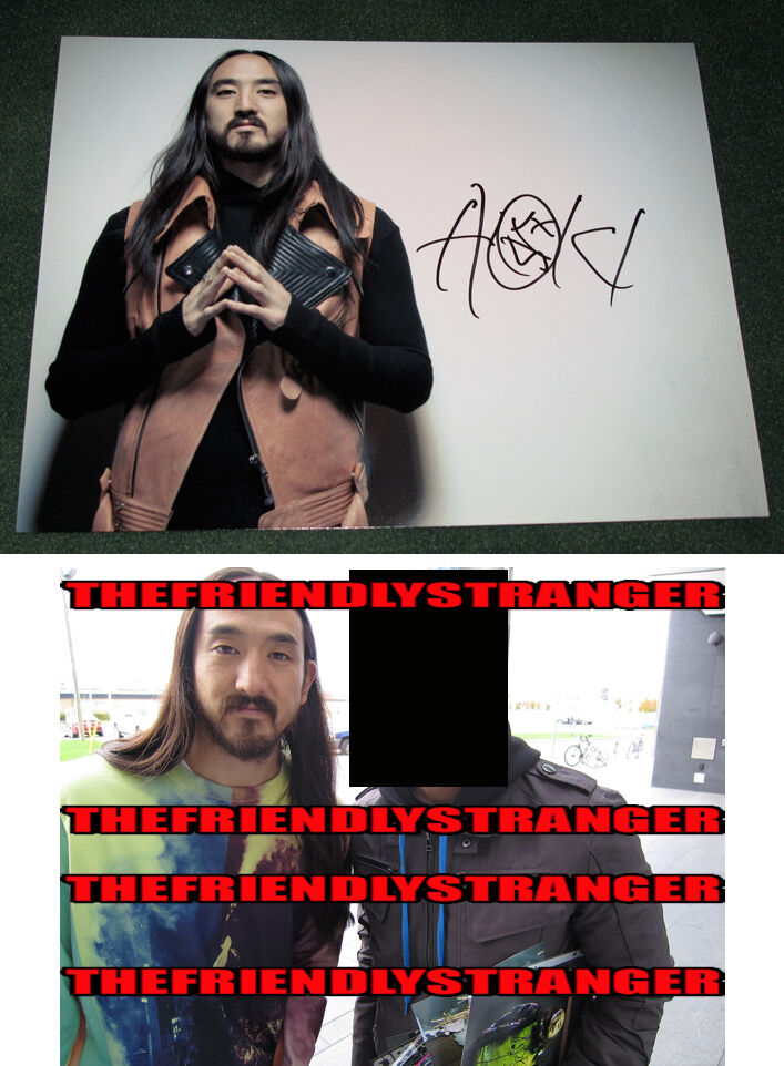 STEVE AOKI signed Autographed 8X10 Photo Poster painting E - PROOF - No Beef DJ Waste On Me COA