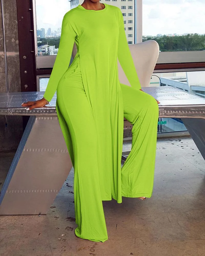 Multicolor Sports Two-piece Suit