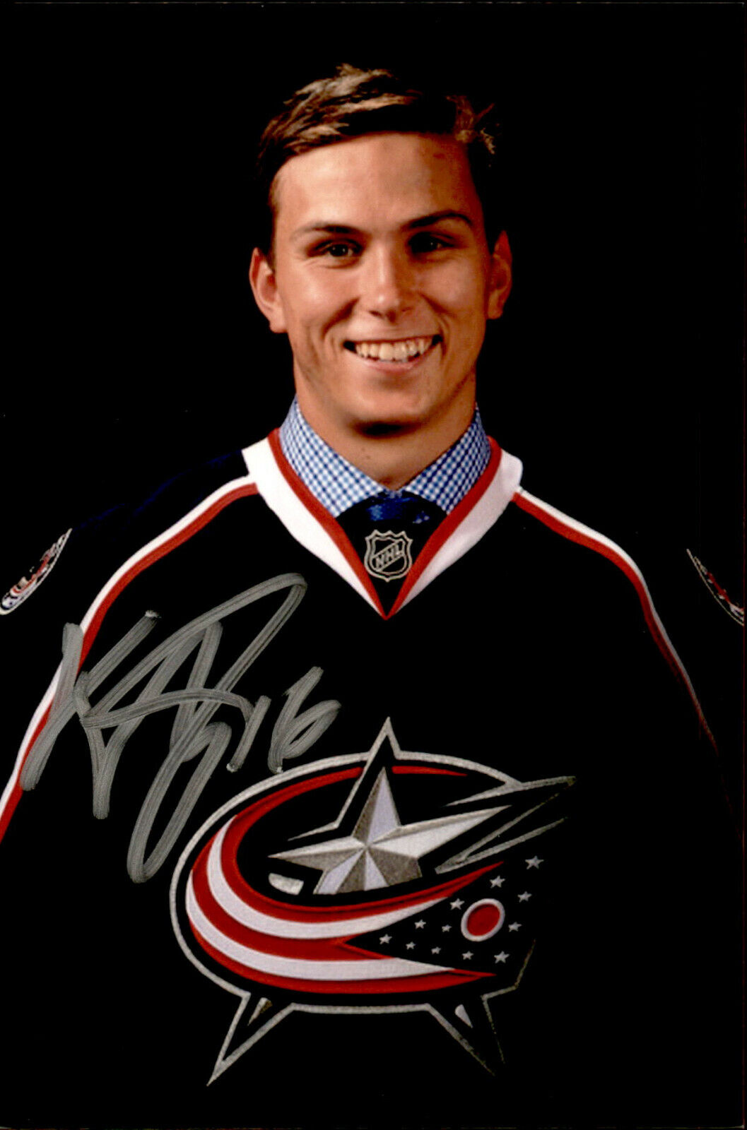 Kerby Rychel SIGNED auto 4x6 Photo Poster painting COLUMBUS BLUE JACKETS / CALGARY FLAMES #3