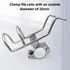 Stainless Steel Rail Mounted Clamp on Rod Holder Double Wire Fishing Rod Holder